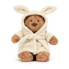 Jellycat Bartholomew Bear with Bathrobe Stuffed Animal, 10 inches -