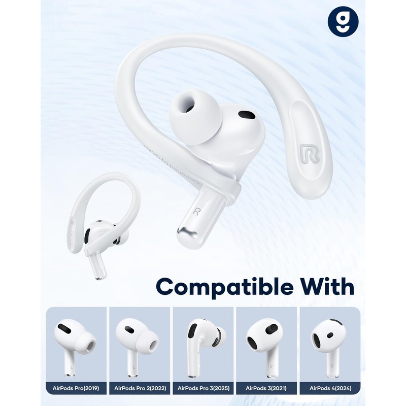 Gcioii Memory Titanium Alloy Ear Hooks for AirPods Pro 3