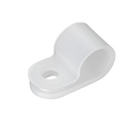 sourcing map 50 pcs. Cable Clamp Nylon R-type Organizer Cable Holder White 8.4 mm