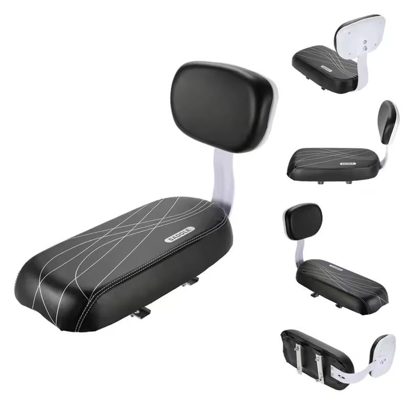 Bicycle Rear Rack Cushion for Passenger Seating – Padded Black