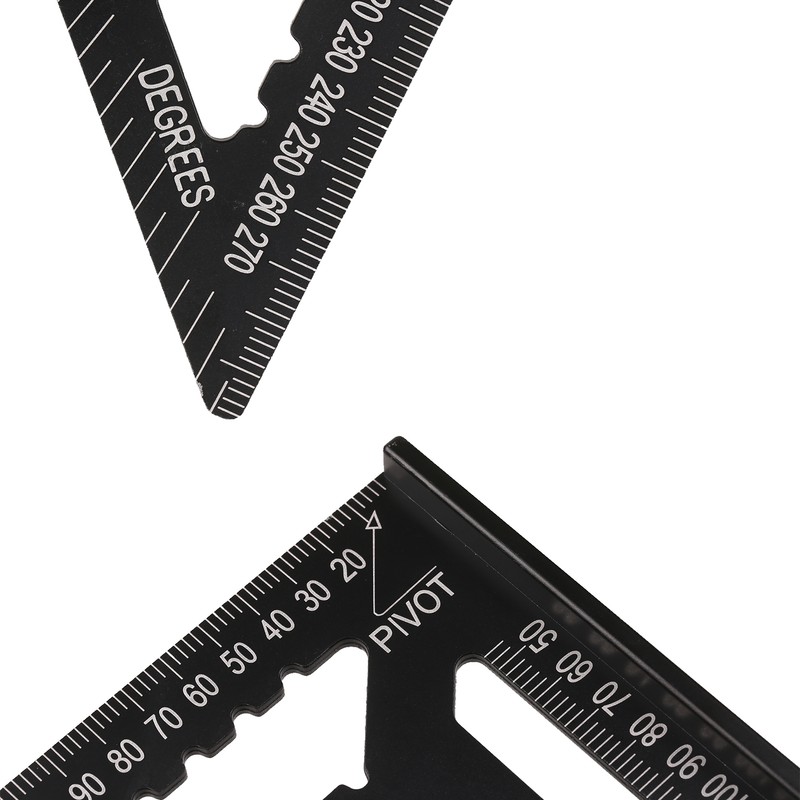 12 Inch Rafter Square Aluminum Alloy Metric Triangle Ruler Double