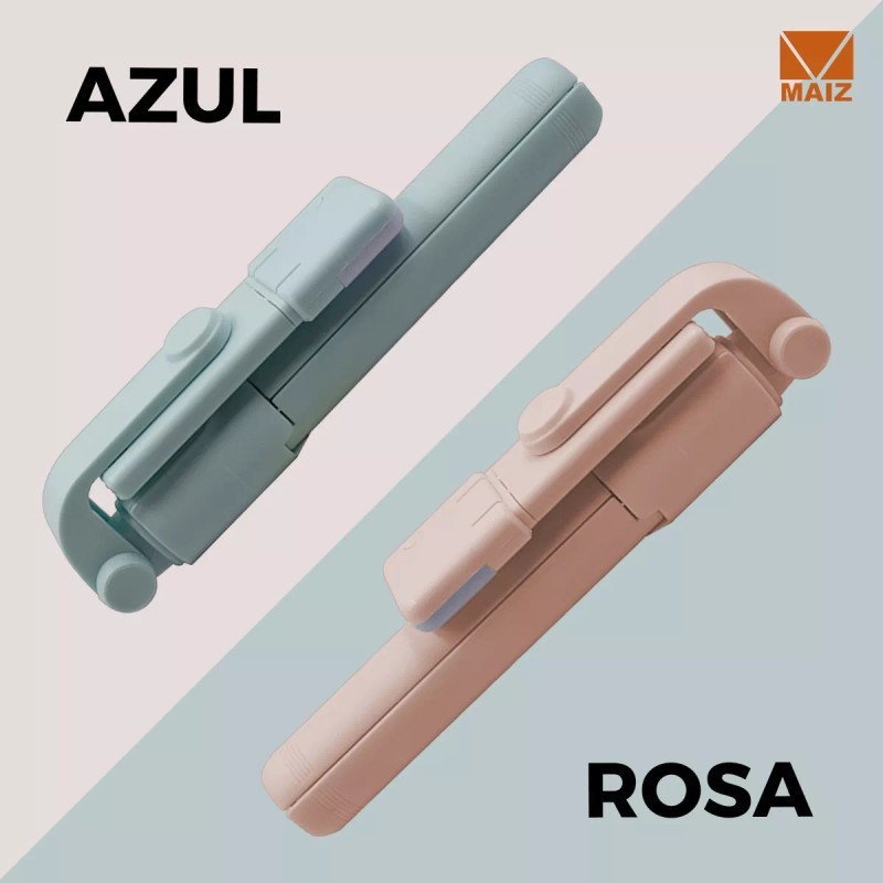 Maíz Baston Selfie Stick Tripie Luzled Control Remoto Bluetoth