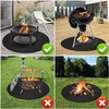 36 Inch Fireproof BBQ Mat,Fire Pit Mat,Fireproof Fireplace Mat,Under Grill