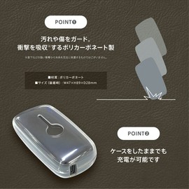Ploom X HARD CASE Ag+ Ploom X Hard Case, Simple, Cool, Stylish, Made in Japan (Clear Black)