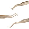 Ms.Queen Lash Tweezers for Eyelash Extension-Professional Lashing Tweezers for Mega