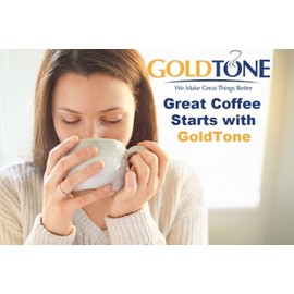 GoldTone - Filtro de café de cono reutilizable número 2, filtro permanente de plástico para café, tamaño 4