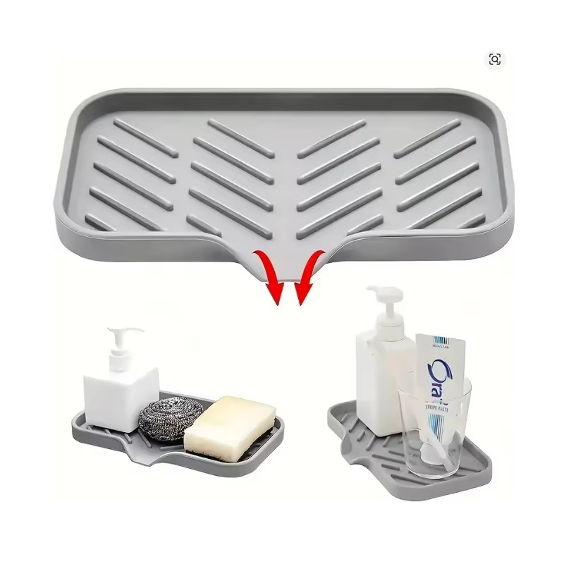 Silicone Sink Drain Tray for Kitchen & Bathroom – Draining