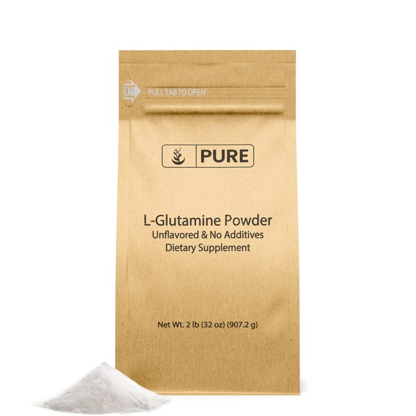 Pure Original Ingredients L-Glutamine (2lb) Alpha-Amino Acid Supplement Powder, Lab-Verified