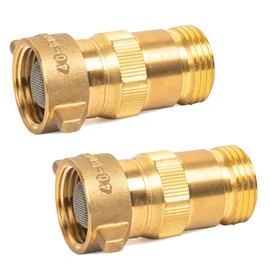 Hourleey Brass Hi-Flow Water Regulator, RV Pressure Water Regulator with Filter Screen, for Campers, Travel Trailers, RV Plumbing System, 40-50 PSI (2 Pack)