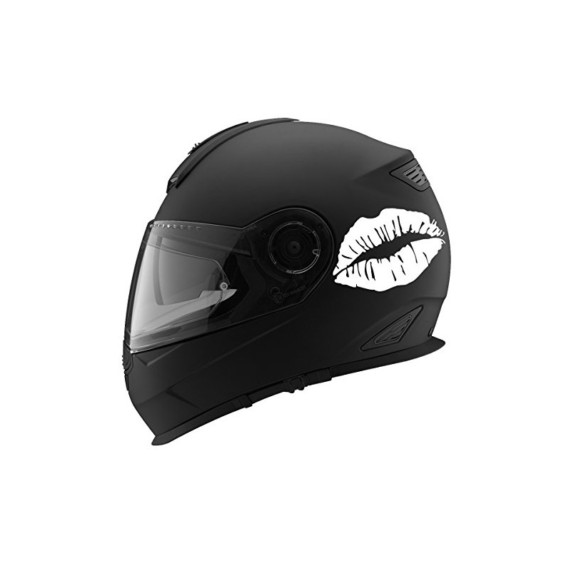 Kiss Lips Outline Auto Car Racing Motorcycle Helmet Decal -