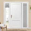 HOMEIDEAS Blackout Linen Sidelight Curtains for Front Door, Side Door