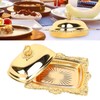 Metal Butter Plate European Vintage Butter Dish Rectangle Multifunctional Butter