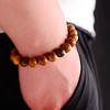 Lion & Son Unisex Wooden Bead Bracelet with Gladiator Helmet,