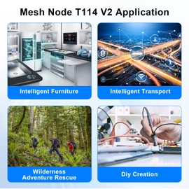Mesh Node T114 V2 lorawan for Meshtastic Module Binghe Meshtastic Tracker nRF52840 LoRaWAN with 1.9 Inch TFT Display Development Board 863-928 MHz BLE/WiFi Compatible with Arduino/Meshtastic (with