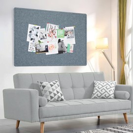 Large Bulletin Felt Board,60 x 35 Inches Decorative Felt Pin Board for Wall
