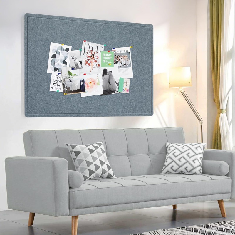 Large Bulletin Felt Board,60 x 35 Inches Decorative Felt Pin