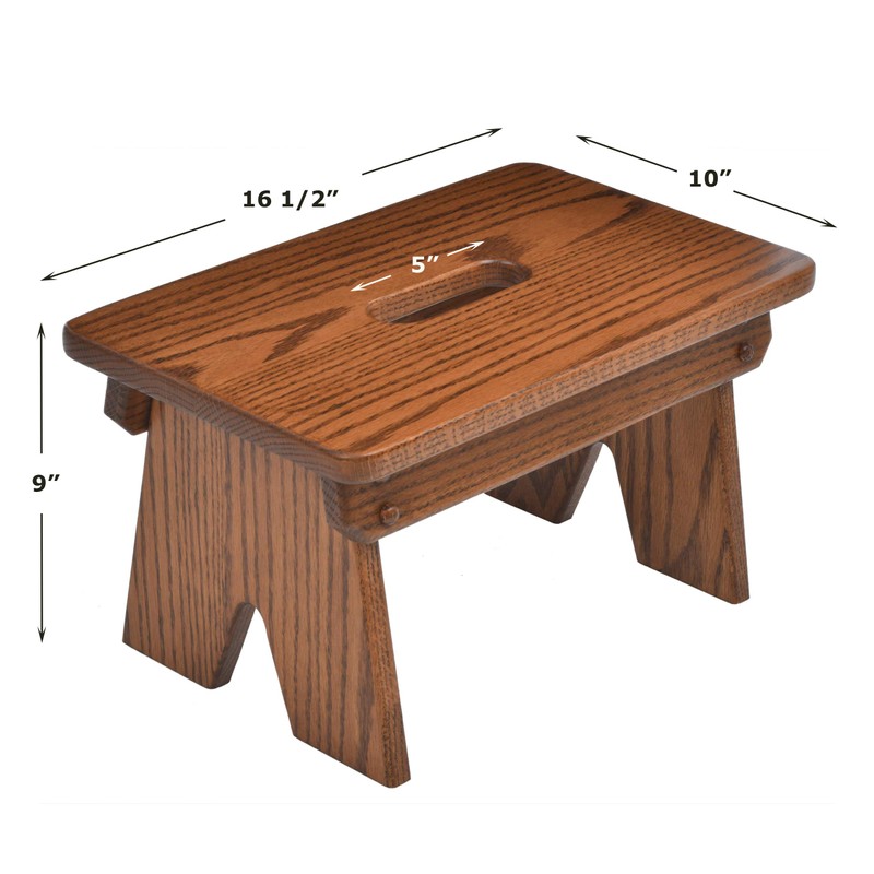 Amish Handcrafted Solid Wood Step Stool Bench Footstool A Step