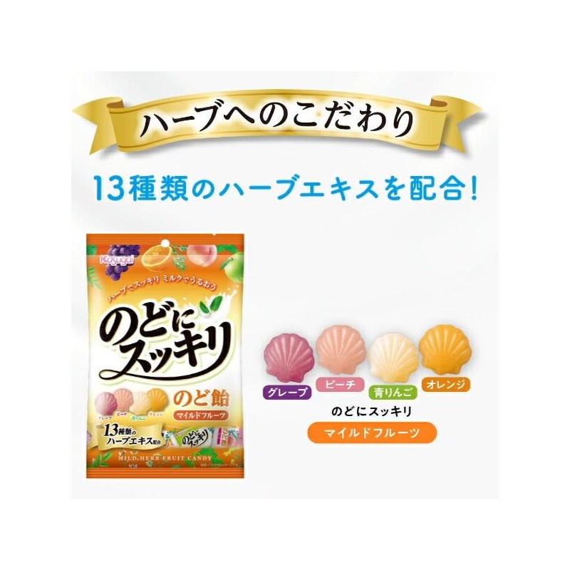 Kasugai Throat Refreshing Fruit Assortment, 4.2 oz (118 g) x