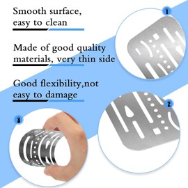 6 Pcs Eraser Shield Eraser Template Drafting Stainless Steel Professional Drawing Template Shields Eraser Shields Tool Drafting Kits for Mechanical Drawing