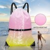 HOLYLUCK Drawstring Backpack Bag Sport Gym Sackpack, Gradient Yellow Pink,