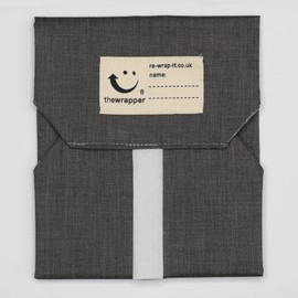 the Wrapper, Re Wrap It Sandwich Bags, Pale Grey, No Waste Packaging, Eco Friendly, Reusable Food Wraps. Made In Scotland.