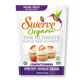 Swerve Organic Monk Fruit Blend Confectioners Sugar Replacement Sweetener 8 Ounc