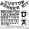 SUNBEAUTY 124 Pcs DIY Black Make Your Own Banner Kit