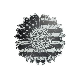 American Flag Sunflower | vinyl bumper stickers 4" | Decal vinyl Sticker | Cars Trucks Vans Walls Laptop | 2nd Amendment American enthusiasts Custom America Merica Flag China