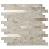 Yipscazo Peel and Stick Stone Metal Backsplash, Stick on Tiles