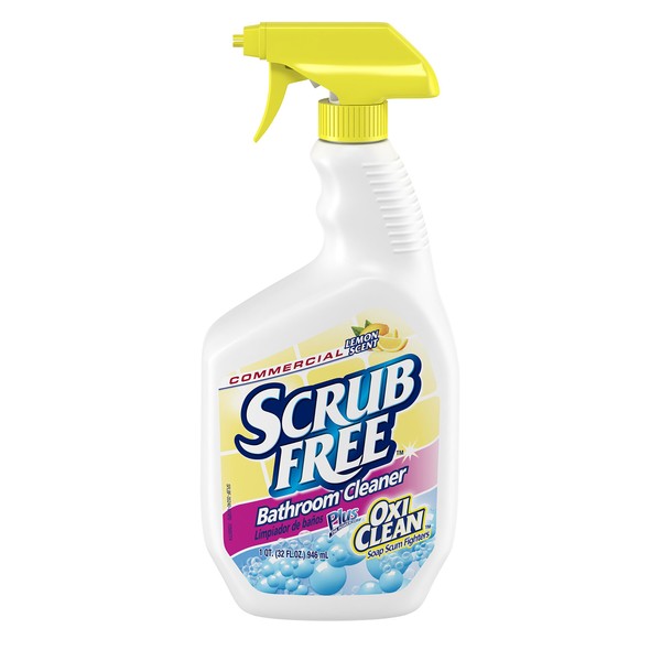 Scrub Free 33200-00105 Bathroom Cleaner with Oxi Clean, Lemon Scent, 32 fl. oz. (Pack of 8)