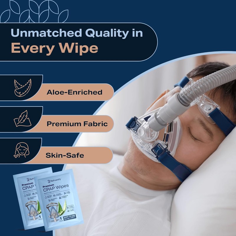 CPAP Mask Wipes (320 Count) + 8 Travel - Premium