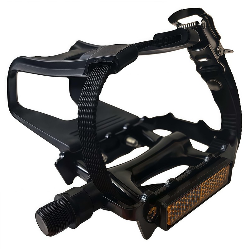 COZYROOMY Ultra-Lightweight Bike Pedals with Toe Clips & Straps |