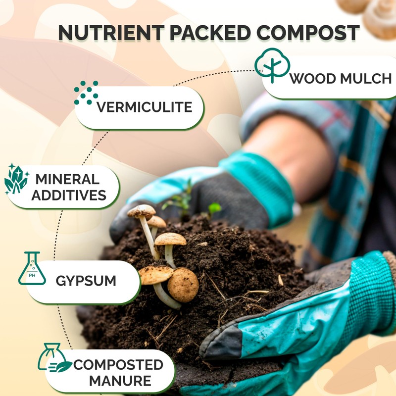 MycoHaus Compost for Mushroom Growing | Sterilized Substrate for Mushrooms