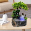 Desk Water Fountain Atomizing Rockery Water Fountain Desktop with LED
