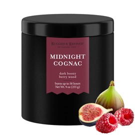 Candle-lite Rugged & Refined Scented Candle for Men, Midnight Cognac, 9 oz Tin, Poured in The USA, Masculine Fragrance, 1-Wick, 58 Hours of Burn Time, Ideal Gift for Man in Your Life & Father's Day