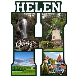 Helen Georgia Capital H Collage Fridge Magnet