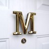 Monogram Letter M Door Knocker - Brass