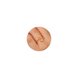 M MOOHAM Initial Rings for Women - Gold Heart Rings for Women Trendy, Letter G Initial Ring Thumb Pinky Stackable Ring Dainty Small Jewelry