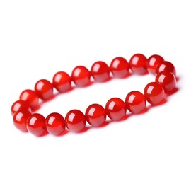 Unique Chakra Buddha Women's Pearl Bracelet Red Agate 8 mm Beads Energy Bracelet Healing Stones Stretchy Jewellers Quality, Red Agate, Red Agate