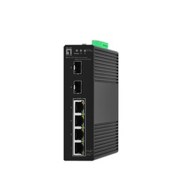 LevelOne IGS-2106P Hilbert 6-Port Industrial Gigabit PoE Smart Lite Switch, 2 x SFP, 4 PoE Outputs, 802.3at/af PoE