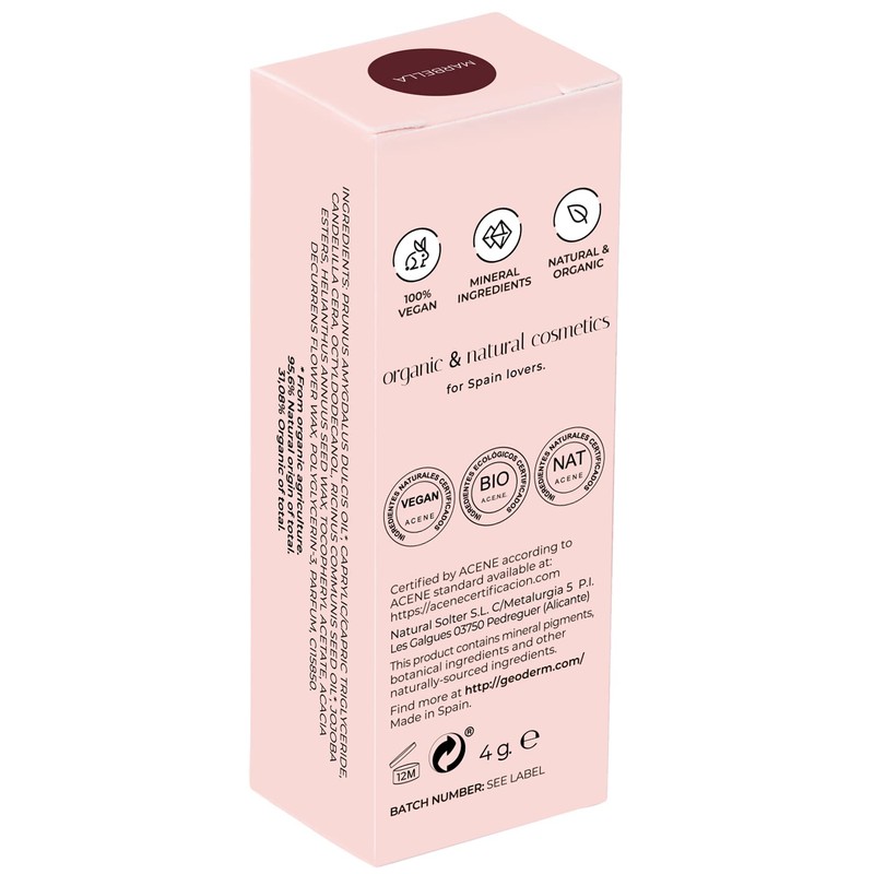 GEODERM Matter Lippenstift, ökologisch und vegan, Rot, 4 g