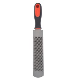 8 Inch Hoof Rasp for Horses, Professional Round Head Horseshoe File with Rubber Handle, Fine + Coarse Double-Sided Horseshoe File Made of Carbon Steel, Farrier Tool for Horse, Goat, Cow, Donkey