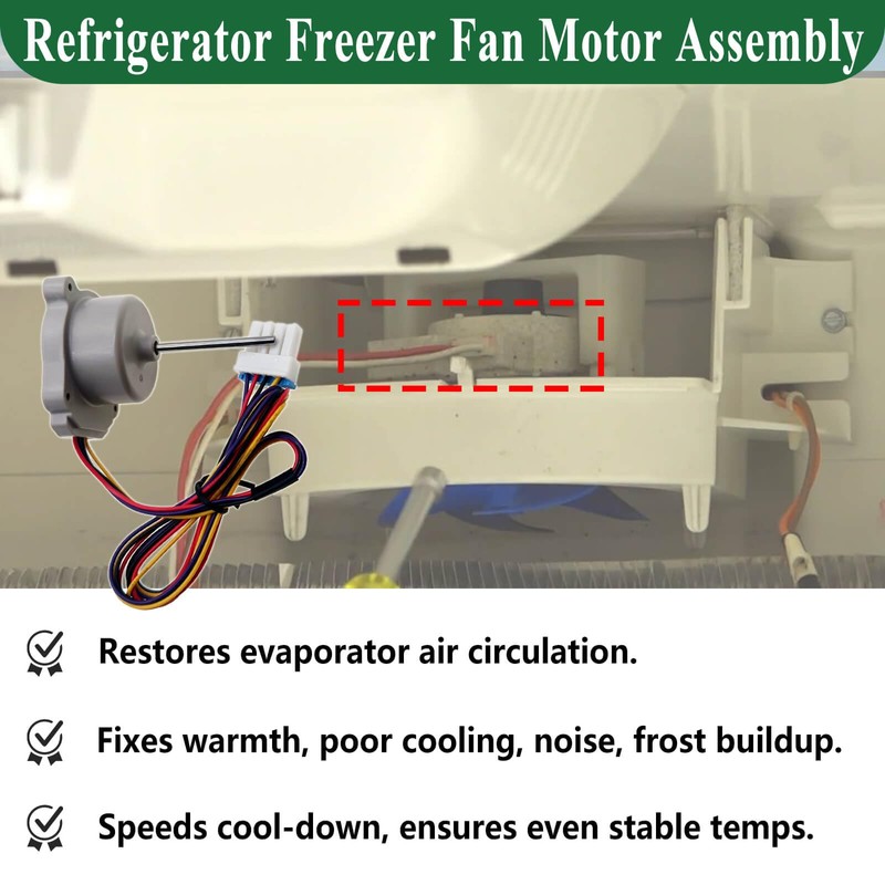 EAU65058318 Refrigerator Freezer Fan Motor Assembly DC12V 1A Fit for