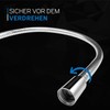 kör4u Chromflex Shower Hose 1.60 m, Six-Layer Design Plastic Hose,
