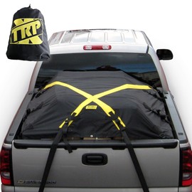 The X-Cover by TRPx - Trailer and Truck Bed Cover Large - Integrated Heavy Duty Black Tarp and Tie Down System. Fits: Standard Bed, Long Bed Trucks and Utility trailers up to 8' long.