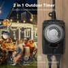 HBN Outlet Timer, 24 Hour Mechanical Outdoor Timer for Lights,