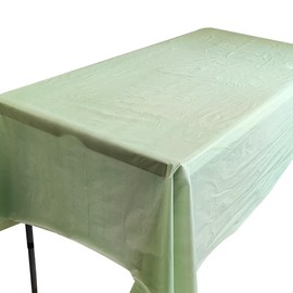 2 Pack Plastic Tablecloths Disposable Plastic Table Covers Table Cloths BBQ Picnic Wedding Birthday Party TableCloth Oil-proof Waterproof Table Cloth Light Weight Sage Green Table Cover 54 x 108 In
