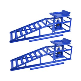2 Pack 5T 11000lbs Hydraulic Car Ramps - Adjustable Height Low Profile Vehicle Lift Ramps for Cars, Trucks, and Trailers