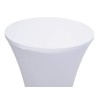 Mendler HWC-J30 High Table Cover Stretch Diameter 60 cm White