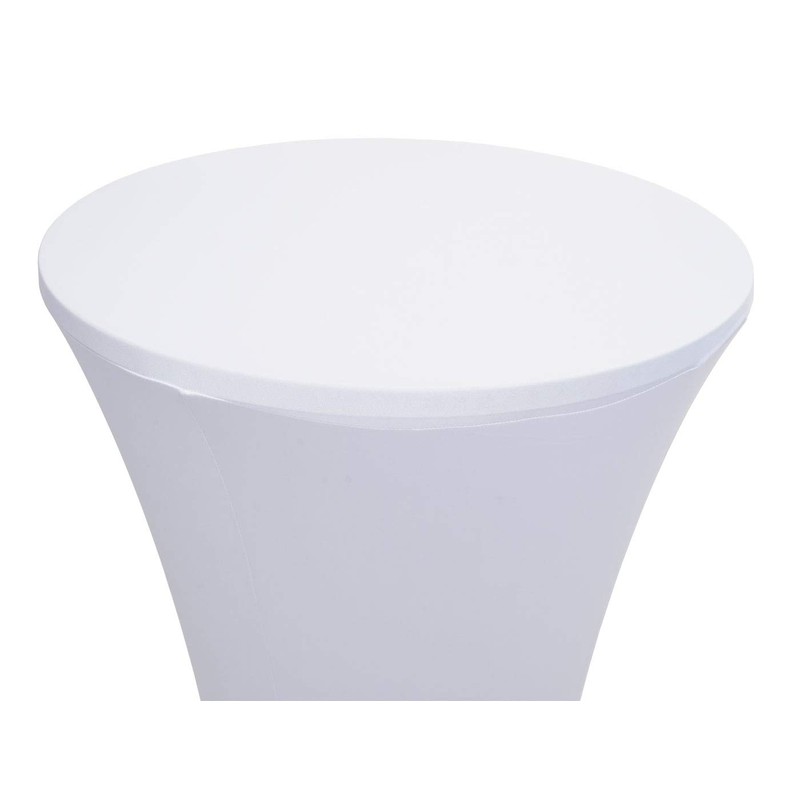 Mendler HWC-J30 High Table Cover Stretch Diameter 60 cm White